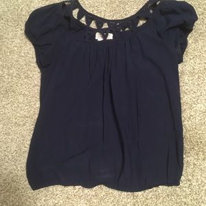Lacy neck top